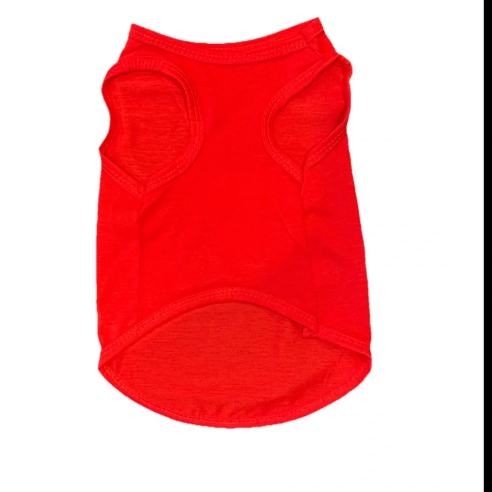 Dog T-Shirt with Graphic Red Size Medium